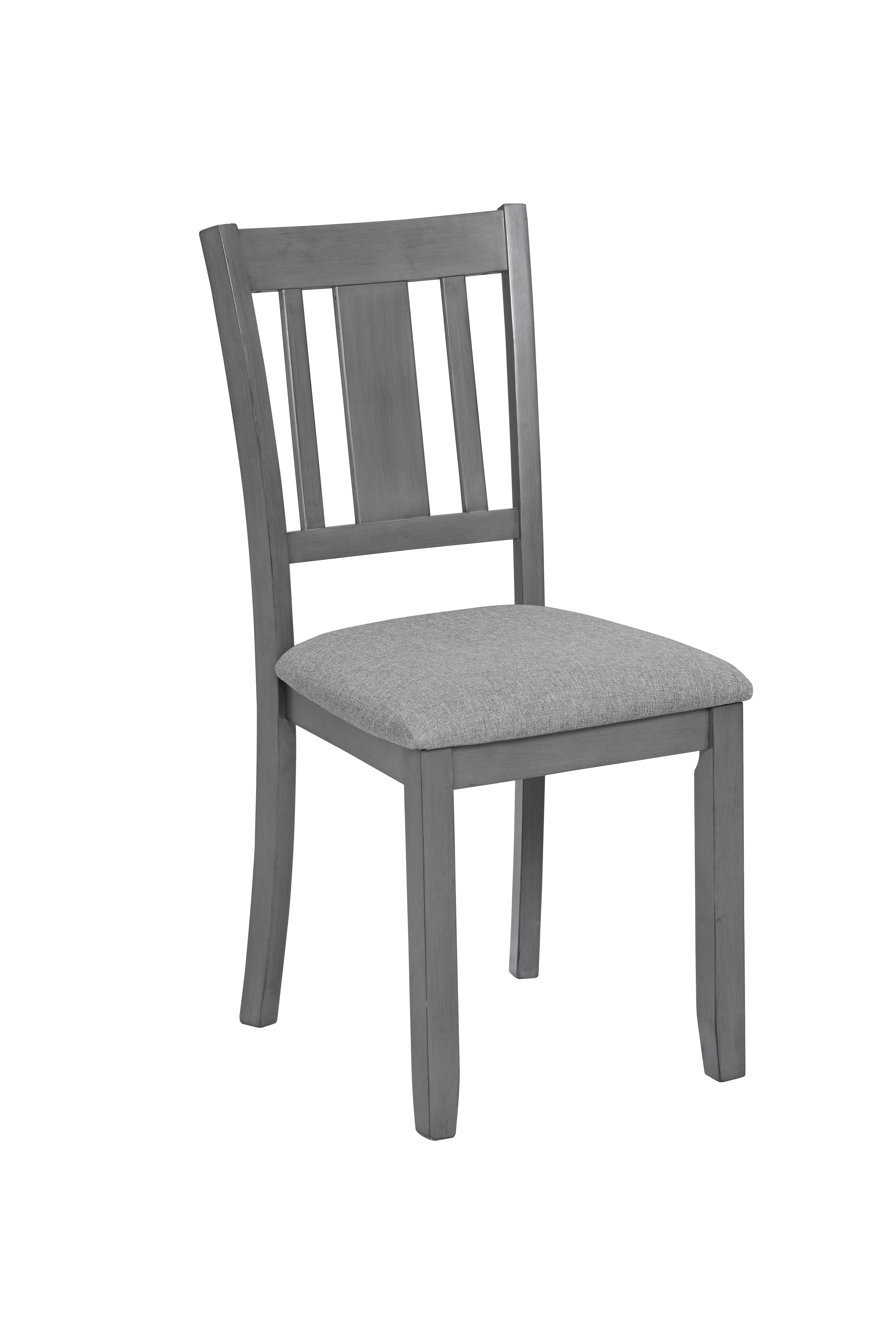 MAYEERTY Wooden Dining Chairs Set of 4, Kitchen Chair with Padded Seat, Upholstered Side Chair for Dining Room, Living Room, Gray
