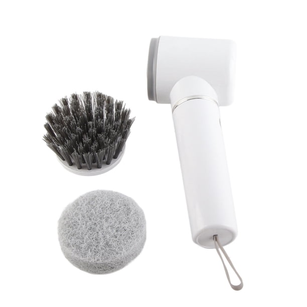 Fregadora giratoria eléctrica, cepillo de limpieza eléctrico con batería, cepillo para lavar platos para cocina y baño con 2 cabezales de cepillo