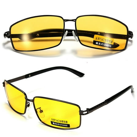 Yellow Polarized Sunglasses Night Vision Driving Cycling Riding Glasses Eyewear Sports Goggles