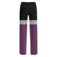 thumbnail image 5 of Hxshgdsn Womens Trendy High Waist Sweatpants Wide Leg Yoga Long Pants With Pockets Casual Soft Sportwear Purple 1 L, 5 of 6