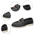 thumbnail image 4 of Rokment Women's Fringe Slip on Penny Loafers Suede Tassel Platform Chunky Low Heel Ballet Flat Oxfords Boho Beach Casual Fashion Walking Dress Shoes C Size 9.5, 4 of 6