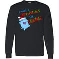 thumbnail image 3 of Inktastic I Want a Hippopotamus for Christmas Cute Stuffed Hippo Long Sleeve T-Shirt, 3 of 5