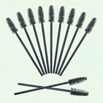 200 Disposable Eyelash Wands, Black Mascara Brushes, Lash Extension Spoolies