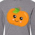 thumbnail image 4 of Inktastic Halloween Pumpkin, Smiling Pumpkin, Trick or Treat Long Sleeve T-Shirt, 4 of 5