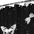 thumbnail image 3 of Black White Butterfly Star Pattern Shower Curtain 36"x72" ,Bathroom Decorative Shower Curtains Set with 12 Hooks,Modern Waterproof Washable Shower Curtain, 3 of 6