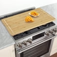 thumbnail image 2 of EuKer Large Bamboo Cutting Boards with Handle, Noodle Board Stove Cover W/Adjustable Legs & Juice Grooves for Rvs, Kitchens, Camping, 2 of 8