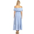 thumbnail image 2 of Women's Boho Peasant Dress Off Shoulder Short Sleeve Ruffle Maxi Dresses, 2 of 5