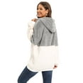 thumbnail image 5 of Womens Oversized Warm Double Fuzzy Hoodies Casual Loose Pullover Hooded Sweatshirt Outwear, 5 of 7