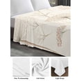 thumbnail image 6 of Dandelion Retro Leaves King Size Flat Sheet, Wrinkleproof & Fadeproof Cooling Flat Bed Sheet Only, Farmhouse Botanical Watercolor Breathable Soft Bedding Top Sheets 105 x 98 Inches, 6 of 8