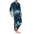 thumbnail image 2 of Balery Fantasy Underwater Adventure Pattern Pajama Sets for Men Long Sleeve 2 Piece Sleepwear Loungewear Sets Soft PJ's with Pockets Long Sleeve Comfy Pj Sets-Large, 2 of 7
