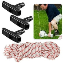 Joernso Braided Starter Rope 10m Pull Cord Rope with Starter Handle High Tensile Strength Rope Universal Replacement for Generators Lawn Mowers Trimmers Chainsaws