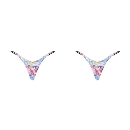 2 Pack Women s Thong Low Rise Double Layer Bikini Briefs Panties for Women Pack Women s Bikini Underwear Open Gusset Panties Padded And Underwear for Women Shorts Underwear for Women Ladies