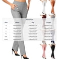thumbnail image 4 of Pants for Women Solid-Color Yoga Golf Pant High-Waisted Stretch Slim-Fit Casual Pants with Pockets L, 4 of 9