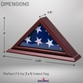 thumbnail image 4 of DECOMIL - Flag Display Case, 3'x5' (Not for Burial Flag), Solid Wood, Cherry Finish, 4 of 7