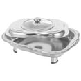 thumbnail image 1 of HLONK Plateau Chauffe-Couverts pour Bassin Table à Vapeur Chaude Buffet avec Couvercle Plateaux d'Extérieur pour Fête Acier Inoxydable, 1 of 6