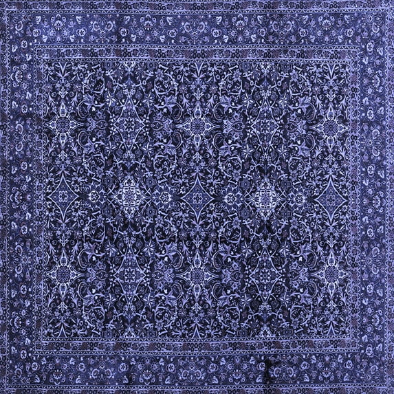 Ahgly Company Indoor Square Persian Blue Traditional Area Rugs, 5' Square