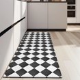 thumbnail image 4 of Black and White Checkerboard Checkered Pattern Kitchen Rug Mat,Kitchen Runner Rugs Non Skid Washable,Decorative Kitchen Floor Mats for Kitchen,Sink,Laundry,17"X47", 4 of 5