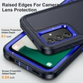 thumbnail image 4 of JTCASES Compatible with Samsung Galaxy A14 5G Case Heavy Duty Protective Rugged Phone Case, Full Body Anti-dust Shockproof Drop Proof Armor Durable Cover for Galaxy A14 5G 6.6 inch, Deepblue/Royalblue, 4 of 9