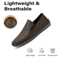 thumbnail image 2 of Mens Driving Loafers Leather Casual Non-slip Soft Sole Work Shoes Lightweight Comfortable Outdoor Walking Shoes Yellow 11 US, 2 of 7