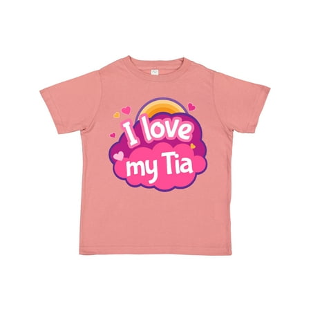 

Inktastic Niece Rainbow I Love My Tia Gift Toddler Toddler Girl T-Shirt