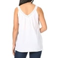 thumbnail image 2 of Sakkas Soffe Women's Casual Summer Sleeveless Floral Cotton Tank Top Blouse Light - White - M, 2 of 5