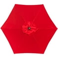 thumbnail image 5 of Abble 7.5ft Patio Umbrella with Crank Handle Outdoor Market Umbrella with 6 Sturdy Umbrella Ribs Waterproof for Garden Deck Backyard Pool, Red, 5 of 6