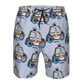 thumbnail image 4 of Kll Police Car Men'S Casual Summer Beach Shorts Hawaiian Shorts With Pockets-X-Large, 4 of 9