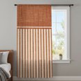 thumbnail image 5 of Terracotta Brown Striped Sheer Curtains 72 Inches Long, Boho Stripes Minimalist Linen Texture Light Filering Curtains, Breathable Simi Curtain Privacy Drapes for Living Room Bedroom Window Treatment, 5 of 9