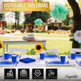 thumbnail image 3 of Exquisite 700 Pcs Paper Dinnerware Set - Dark Blue Disposable Plates Cups Napkins and Cutlery, 3 of 6