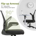 thumbnail image 6 of PayLessHere Home Office Chair，Lumbar Support & Flip-up Armrest for Mesh Swivel Backrest Chair,White, 6 of 7