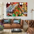 thumbnail image 3 of Colorful Gingerbread House Wallpaper Poster Decorative Painting Canvas Wall Art Living Room Posters Bedroom Painting,Unframe-style,08x12inch(20x30cm), 3 of 8