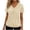 A1 Beige, variant on Holzkary Womens Tops Short Sleeve V Neck T Shirts Loose Ruched Top Summer Spring Beach Vacation Clothes Soft Summer Tops for Women T Shirts Clothes Trendy 2026 Pleated Front Shirt Blouse Tunic Top L