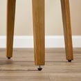 thumbnail image 6 of Art Leon Office Chair, Faux Leather Swivel Desk Chair with Wood Legs, Brown, 6 of 8