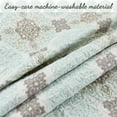 thumbnail image 7 of Bilot Green Mint Grey Modern Medallion Damask Reversible Quilt Bedding Set, Lightweight Bedspread Coverlet for All (Aqua Melody, Queen - 3 Piece), 7 of 7