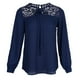 thumbnail image 5 of Blusa de gasa informal suelta para mujer a jinwen Camisa de gasa, 5 of 8