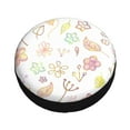 thumbnail image 3 of 15'' Blooming Flower Patterns Tire Cover, Universal Spare Wheel Covers, Dust-Proof, Water-Proof, Sun-Proof and Corrosion-Proof, 3 of 9