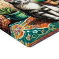 thumbnail image 2 of Ambesonne Cat Fitted Sheet, Painting Boho Cozy Scene Kitty, Twin Size, Jade Green Grey Orange, 2 of 3