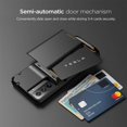 thumbnail image 4 of VRS Design Phone Case for Galaxy S21 (2021), [Damda Glide Pro] Premium Sturdy Wallet Phone Case with Card Holder (Black), 4 of 8