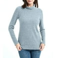 thumbnail image 4 of Fengactive Sweaters for Women Fashion Casual Solid Color Long Sleeve Turtleneck Pullover Top Sweaters, 4 of 8