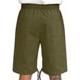 thumbnail image 3 of Zimjoy Men's Vintage Cargo Shorts Casual Classic Fit Twill Work Shorts Below Knee Shorts with Elastic Drawstring Adjustable Bottom, Army Green XL, 3 of 4