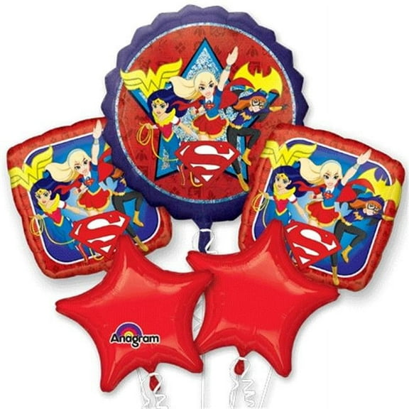Loftus International A3-3227 Dc Super Hero Girls Bouquet of Balloons