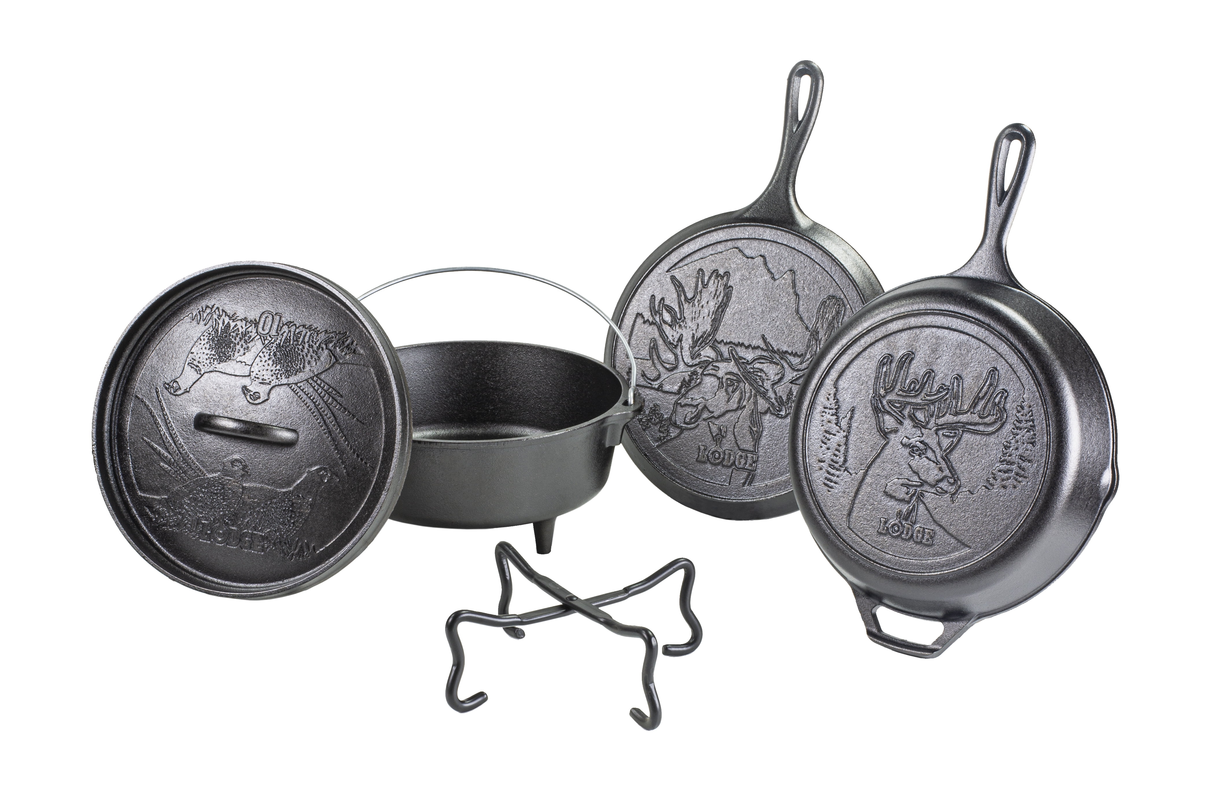 Lodge Seasoned 5 piece Wildlife Series Set