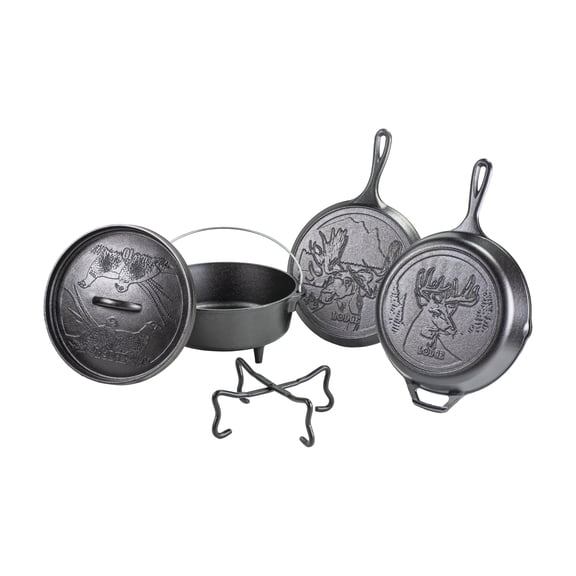 Lodge Cast Iron Seasoned 5 piece Wildlife Series Set