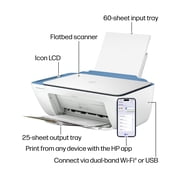 HP DeskJet 2942 Wireless All-in-One Color Inkjet Printer, 3 Months Free Instant Ink, Retro Sky Blue
