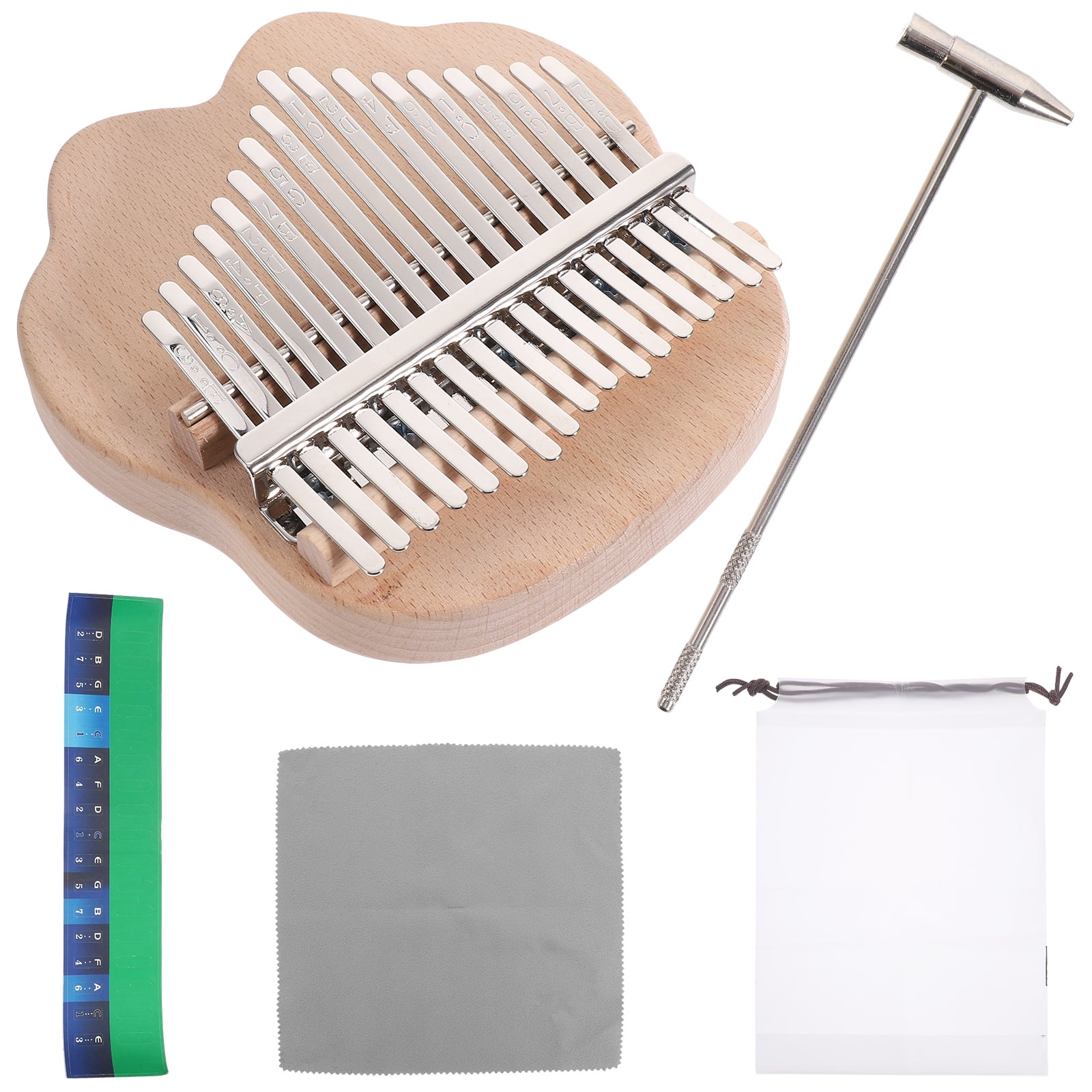 KHBUAB 1Set Portable Kalimba Thumb Piano 17 Keys Assorted Color Ergonomic Design Beginner