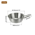 thumbnail image 2 of Uxcell 2 Pack Korean Traditional Wine Bowls, 4.72" Stainless Steel Rice Wine Cup, Silver, 2 of 5