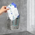 thumbnail image 5 of Wipes Dispenser Kitchen Wipes Storage Box Self-Adhesive Wipes Container Wall Mount Wipes Container Tissue Wipes Holder Large Capacity Wipe Holder for Kitchen Bedroom Bathroom Transparent Grey, 5 of 7