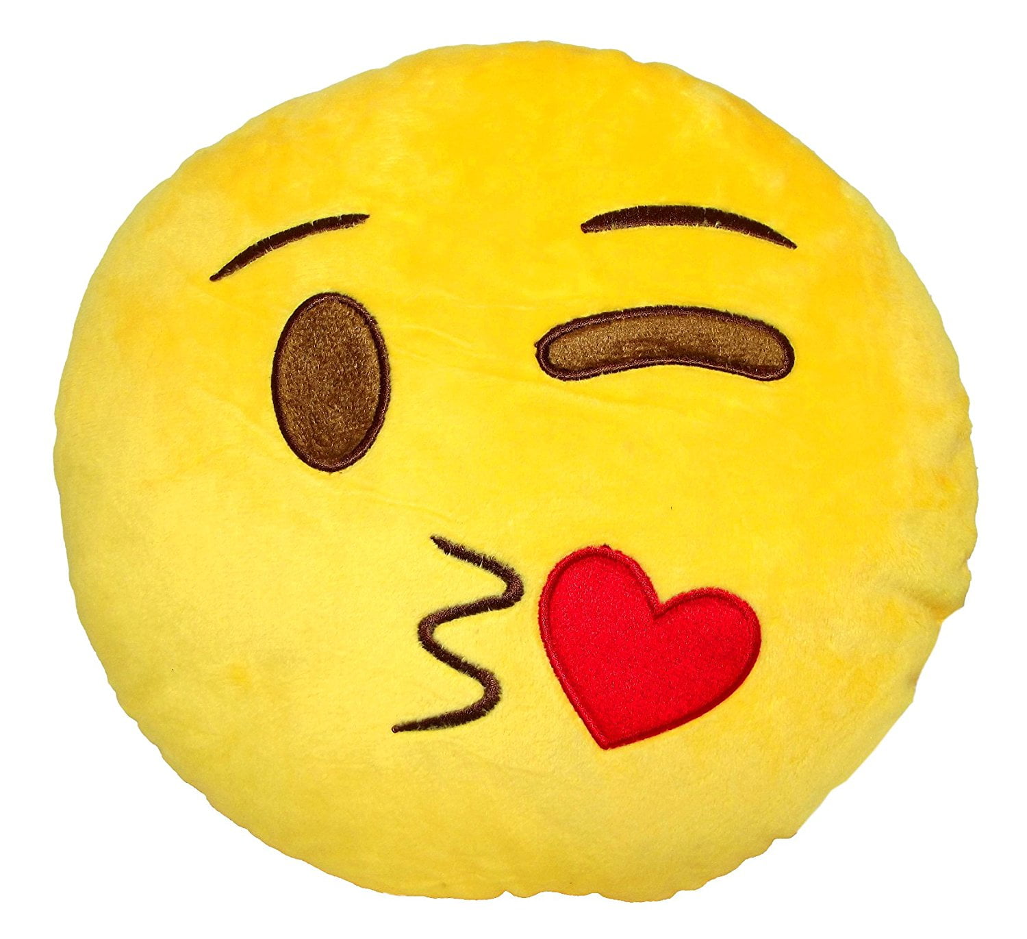 Emoji Wink Kiss Medium 11 Inch Pillow