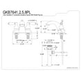 thumbnail image 2 of Kingston Brass GKB7645PL 4 in. Centerset Bathroom Faucet, Oil Rubbed Bronze, 2 of 2