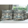 thumbnail image 5 of Ambesonne Art Nouveau Throw Pillow Cover Pack of 4, Panorama of a Pool Hall, 4 Pcs-16" x 16", Pale Taupe Blue Grey, 5 of 5